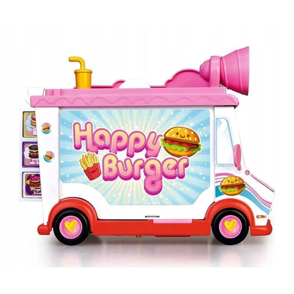 Pinypon Happy Burger Foodtruck aus Kunststoff – Spielzeugfahrzeug für Kinder ab 4 Jahren