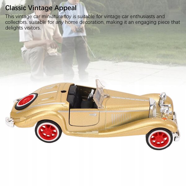 Modello Auto Cabrio Vintage in Metallo Scala 1:32 - Giocattolo Educativo Sicuro