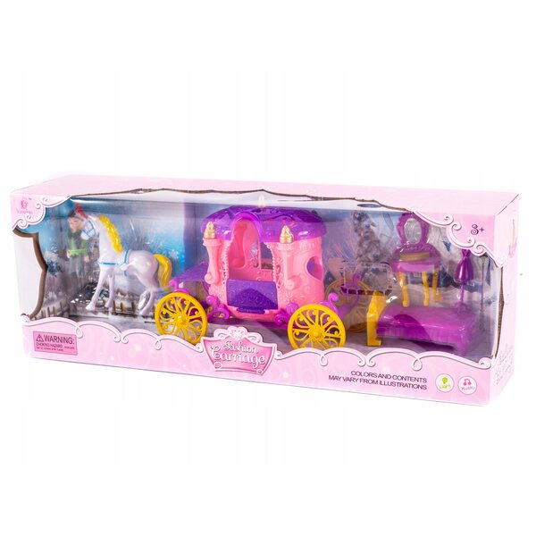Carrozza della Principessa con Figura e Accessori - Set Fiaba Midex per Bambini 3+