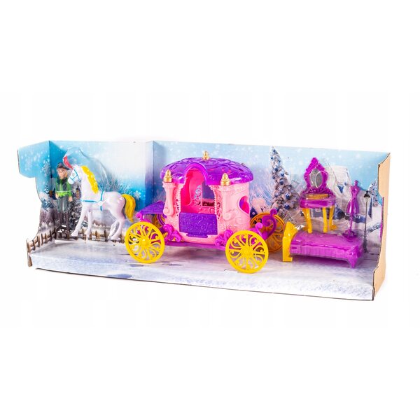 Carrozza della Principessa con Figura e Accessori - Set Fiaba Midex per Bambini 3+