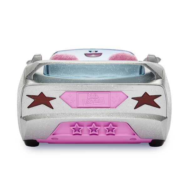 Barbie Extra Cabrio-Auto mit einzigartigen Details und Puppenzubehör