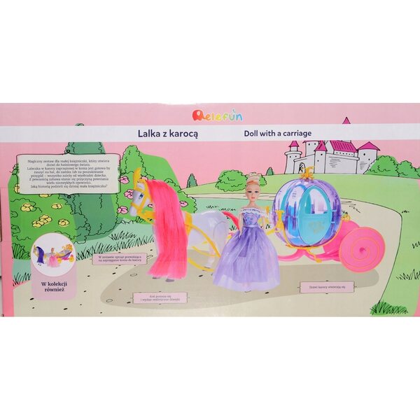 Prinzessinnen-Set mit Pferd und Kutsche mit Sound und Bewegung für Kinder ab 3 Jahren