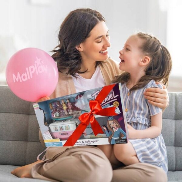 Puppencamper mit Anhänger und Zubehör, kreatives und lehrreiches Spiel für Kinder