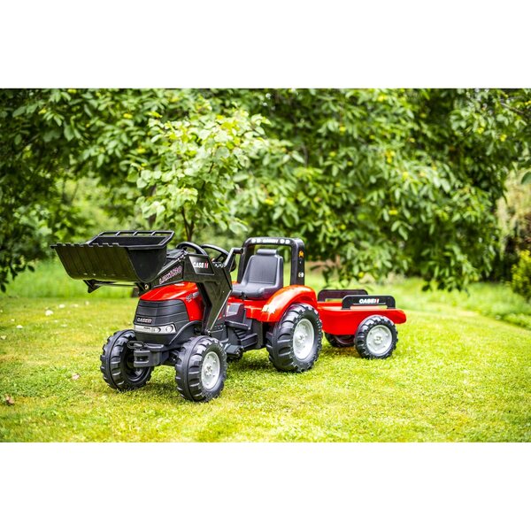 FALK Roter Trettraktor mit Anhänger und Schaufel für Kinder ab 3 Jahren