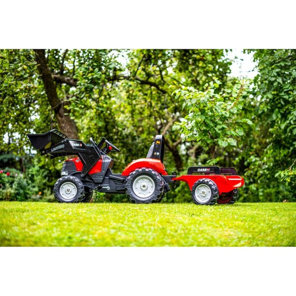 FALK Roter Trettraktor mit Anhänger und Schaufel für Kinder ab 3 Jahren