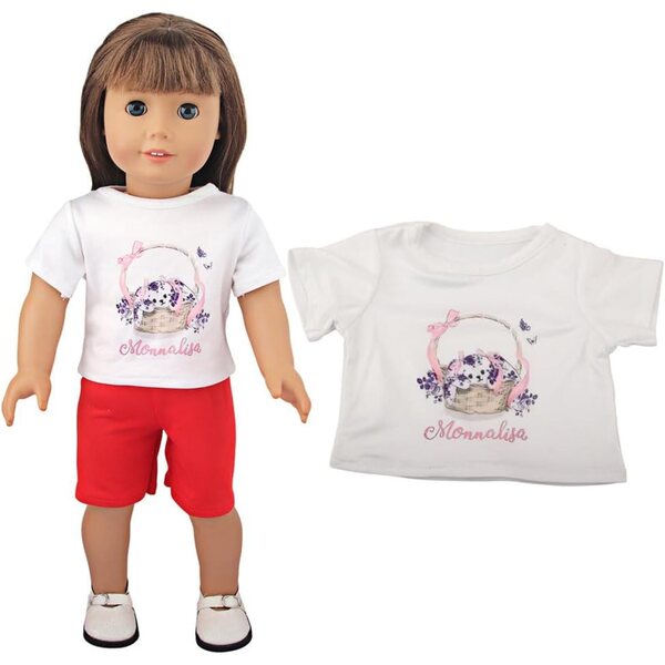 18-Zoll-Puppenkleidung für amerikanische Puppen – lässiges Stretch-T-Shirt für 18-Zoll-Puppen