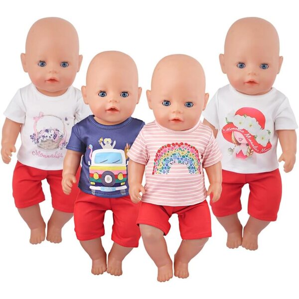 18-Zoll-Puppenkleidung für amerikanische Puppen – lässiges Stretch-T-Shirt für 18-Zoll-Puppen