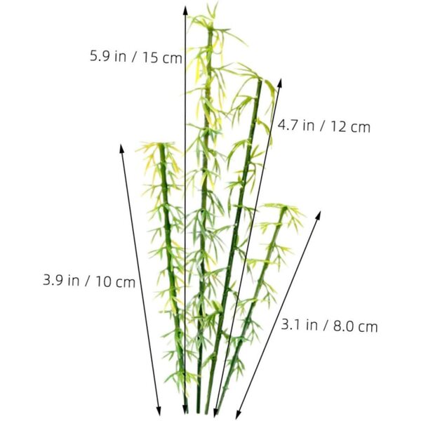 YARNOW 12 Alberi di Bambù Miniatura in ABS per Micro Paesaggi e Diorami