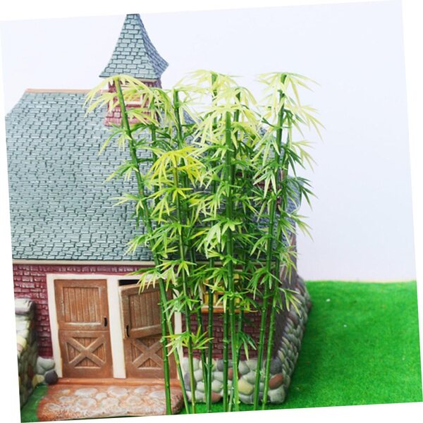YARNOW 12 Alberi di Bambù Miniatura in ABS per Micro Paesaggi e Diorami