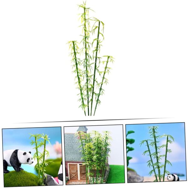YARNOW 12 Alberi di Bambù Miniatura in ABS per Micro Paesaggi e Diorami