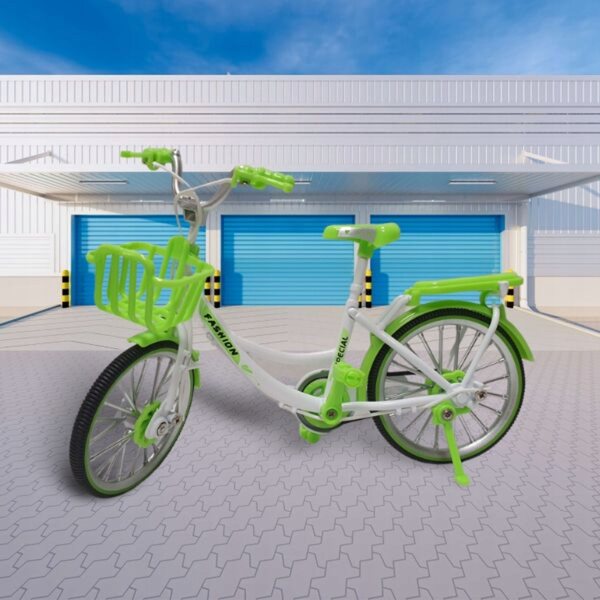 Mini-Fahrrad für Emaj 19 cm Puppen mit Korb, Pastellfarben