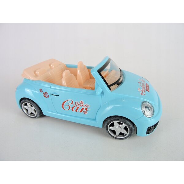 Cabriolet-Auto für 17-cm-Puppen mit Lichtern und Geräuschen, interaktives Spielzeug