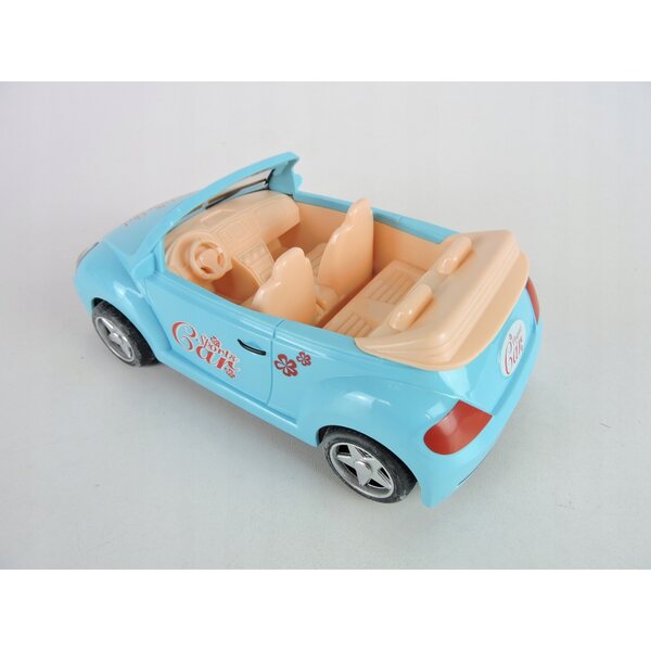 Cabriolet-Auto für 17-cm-Puppen mit Lichtern und Geräuschen, interaktives Spielzeug