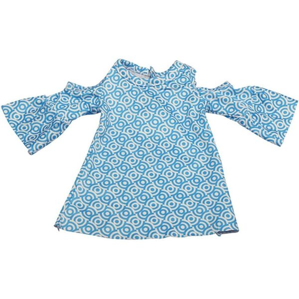 Langarmkleid für 18-Zoll-amerikanische Puppen, Odulu-Freizeitkleidung