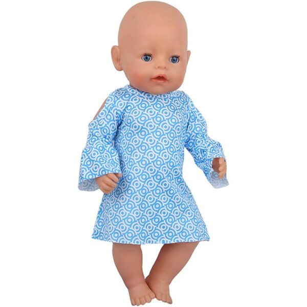 Langarmkleid für 18-Zoll-amerikanische Puppen, Odulu-Freizeitkleidung