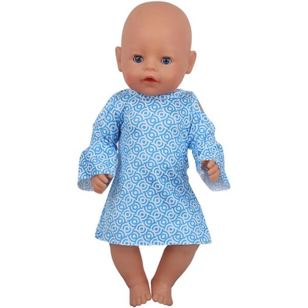 Langarmkleid für 18-Zoll-amerikanische Puppen, Odulu-Freizeitkleidung