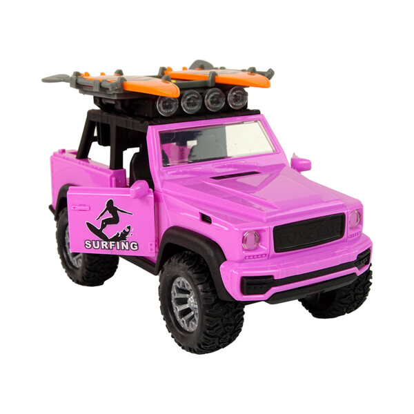 Jeep giocattolo rosa con portiere apribili e luci per bambini oltre 3 anni