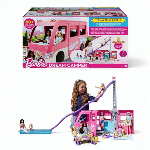 Barbie Dream Camper Dream Camper mit 7 Spielbereichen und Zubehör