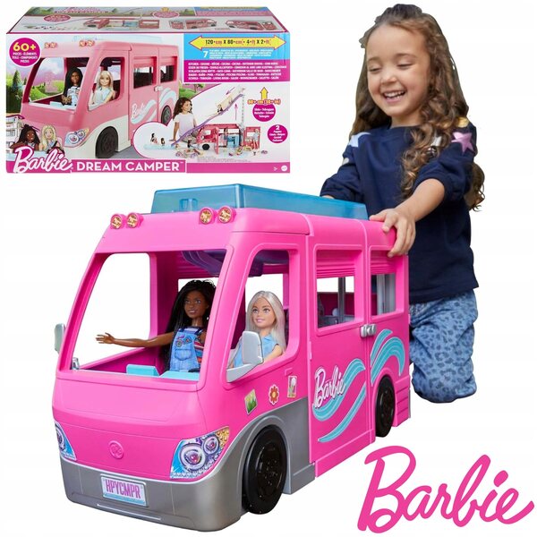 Barbie Dream Camper Dream Camper mit 7 Spielbereichen und Zubehör