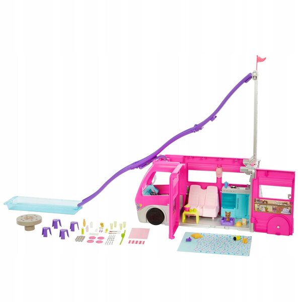 Barbie Dream Camper Dream Camper mit 7 Spielbereichen und Zubehör