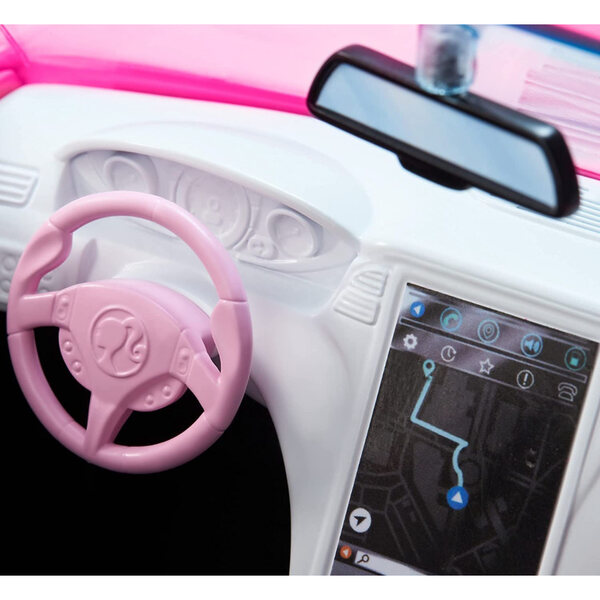 Barbie Pink Sports Cabriolet Auto für Kinder ab 3 Jahren mit realistischen Details