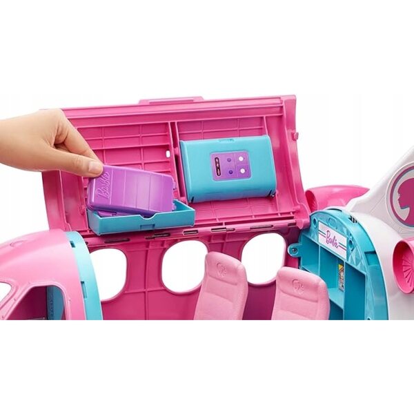 Großes Barbie-Flugzeug für Puppen mit Zubehör und 15-teiligem Set