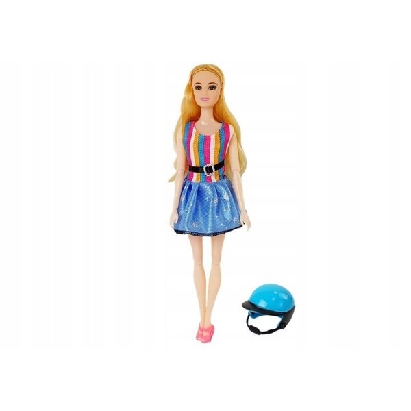 Puppenset mit Roller und rosa Helm für Mädchen ab 3 Jahren