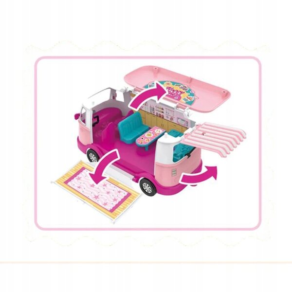 Camper per bambini con bambole e accessori - giocattolo educativo
