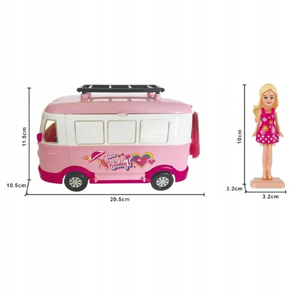 Camper per bambini con bambole e accessori - giocattolo educativo