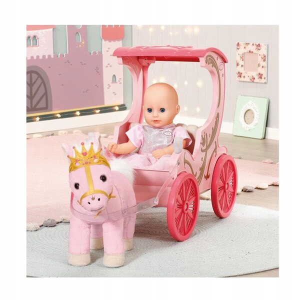 Baby Annabell Little Sweet Pony Kutsche mit Lichtern und Geräuschen für Puppen 36–43 cm