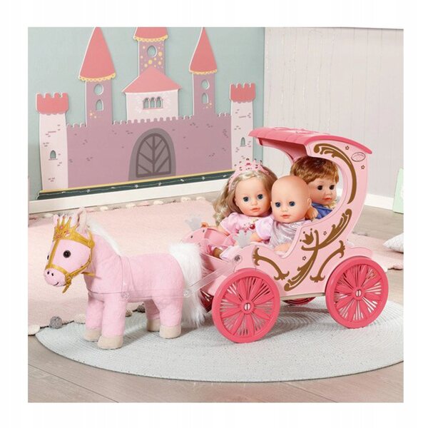 Baby Annabell Little Sweet Pony Kutsche mit Lichtern und Geräuschen für Puppen 36–43 cm