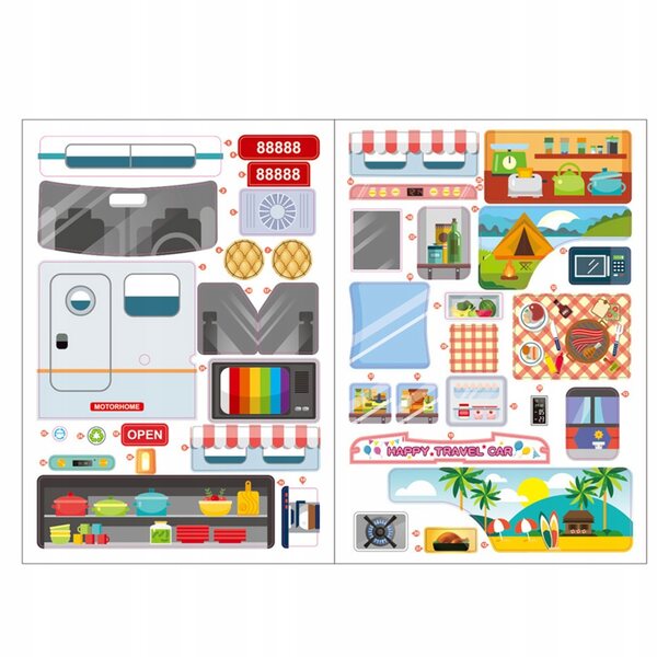2-in-1-Camper-Puppenhaus mit Zubehör – ein tolles kreatives Spielzeug