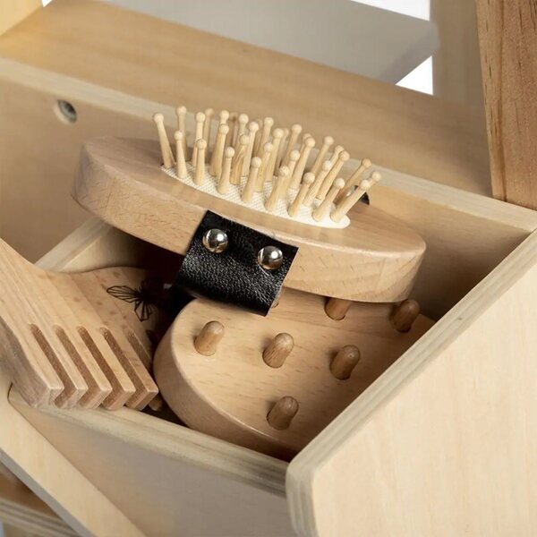 Hobbypferde-Pflege- und Fütterungsset aus FSC-Holz, 8-teilig