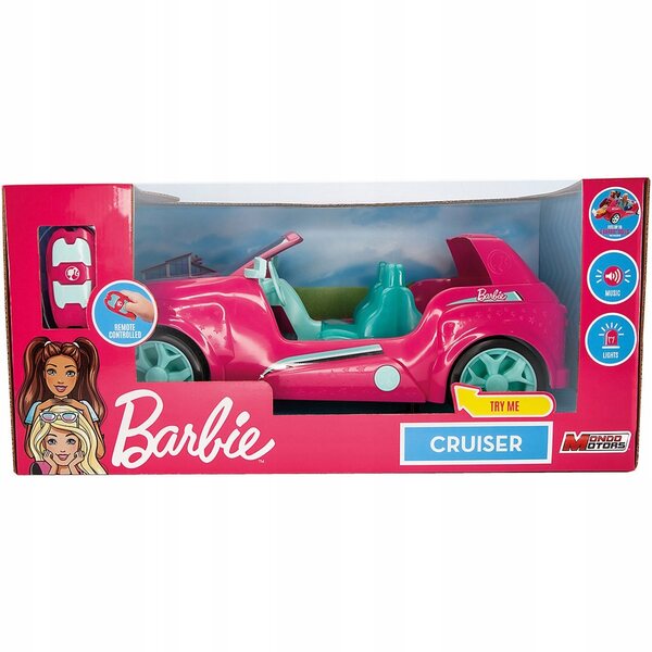 Barbie Pink Ferngesteuerter SUV 45 cm mit 4 Sitzen und LED-Lichtern für Kinder ab 6 Jahren
