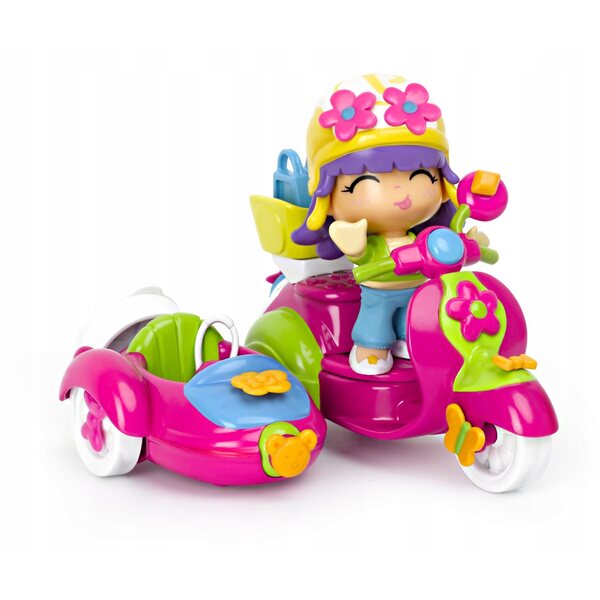 Pinypon Puppe mit Roller und Zubehör Famous 7,5 cm für Kinder