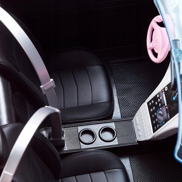 Rosa Barbie Cabriolet für Puppen, Sportwagen mit realistischen Details und Logo
