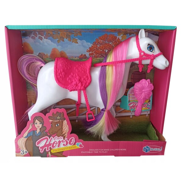 Grande Cavallino per Bambole Principesse con Pettine - 29 cm