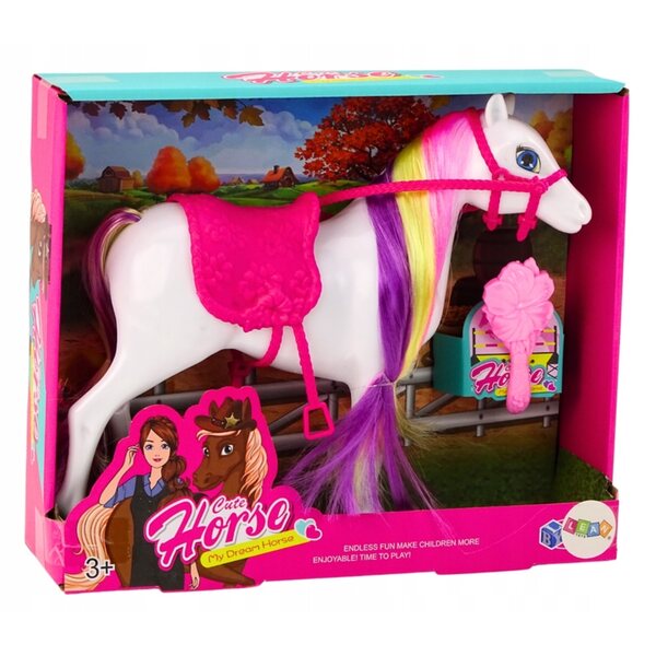 Grande Cavallino per Bambole Principesse con Pettine - 29 cm
