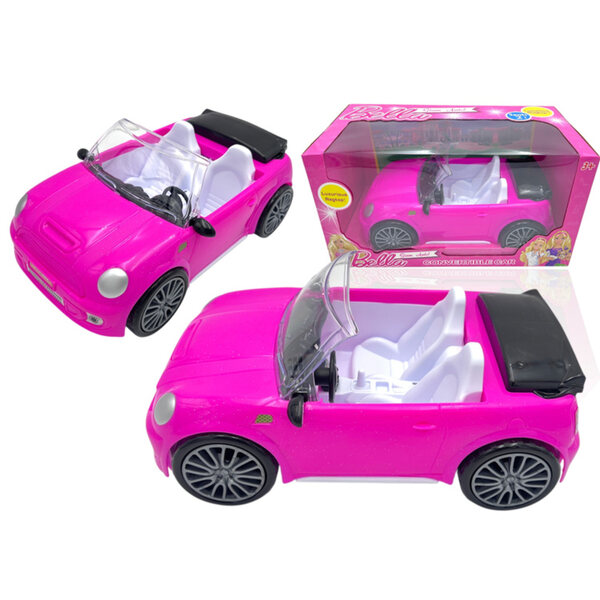 Rosa Cabriolet, großes Puppenauto – Rollenspiel für Kinder