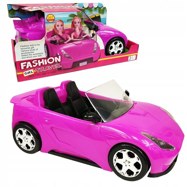Großes rosafarbenes Cabriolet für NORIMPEX-Puppen – Plastikspiel für 3+ Jahre