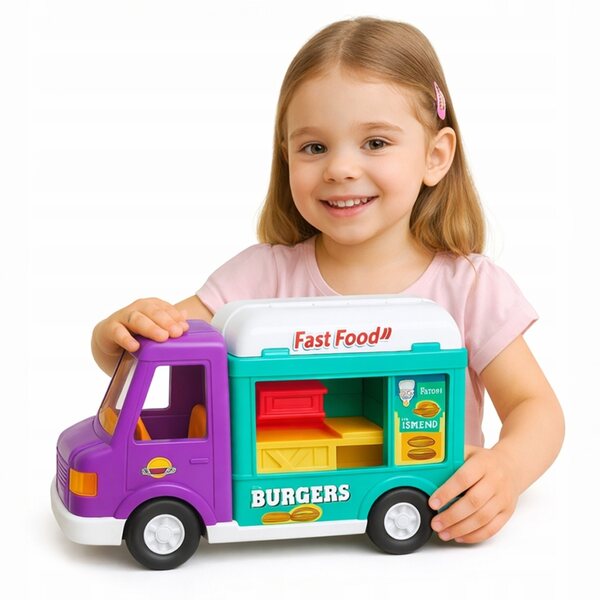 Food Truck und Camper 2in1 Truck-Spiel für Kinder für rosa Puppen