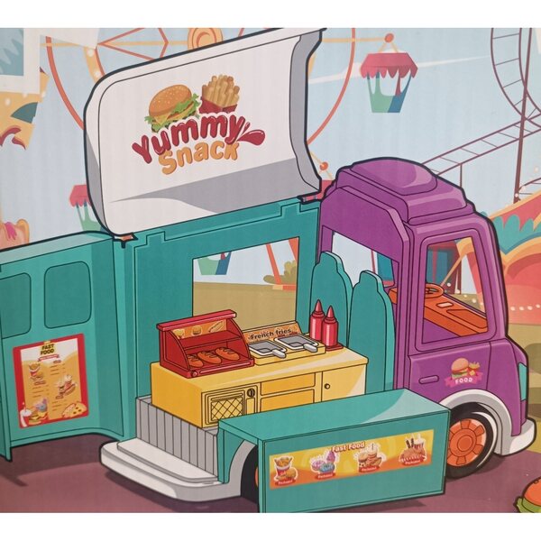 Food Truck und Camper 2in1 Truck-Spiel für Kinder für rosa Puppen