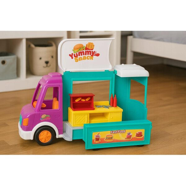Food Truck und Camper 2in1 Truck-Spiel für Kinder für rosa Puppen