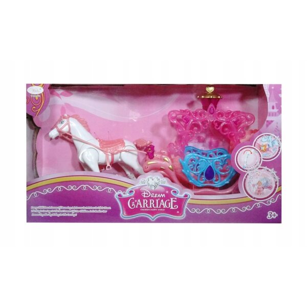 Kareta mit weißem Pferd 67x38 cm Schwede tolles Spiel für Kinder