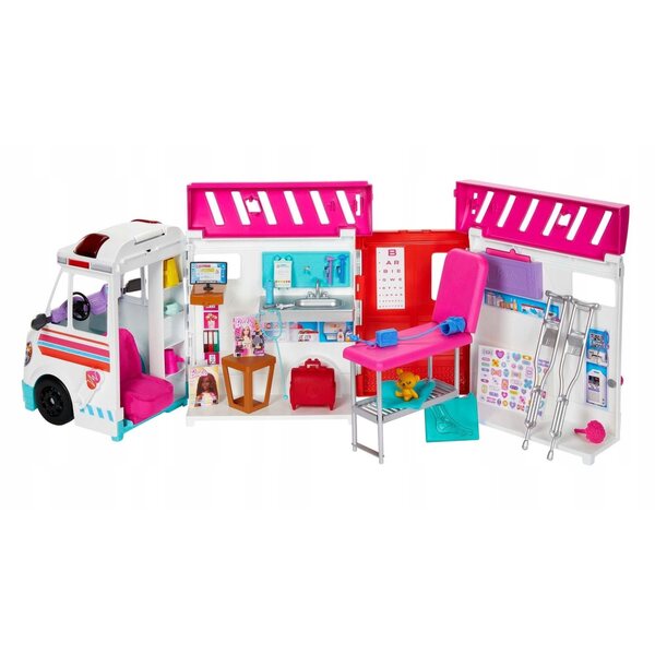 Barbie Karetka Mobilna Klinika mit Lichtern und Geräuschen – Lernspiel für Mädchen