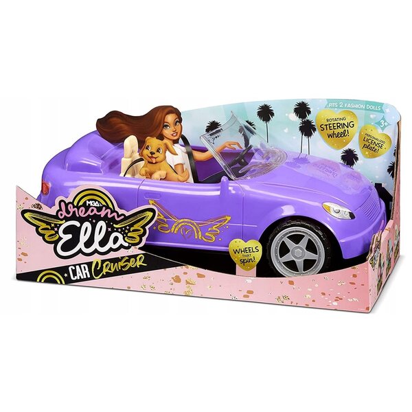 MGA Dream Ella Car Cruiser Cabrio Lila Puppenauto mit Sicherheitsgurten