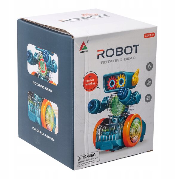 Interaktiver Roboter auf Rädern mit farbigen Lichtern und Geräuschen für Kinder ab 3 Jahren