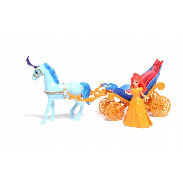 Set figure karoca e cavallo con principessa e animali Midex per bambini 3+
