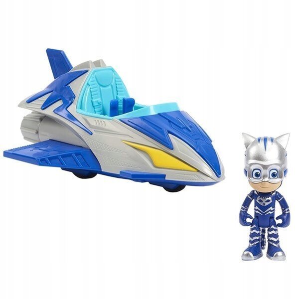 PJ Masks Sternfahrzeug mit Catboy-Figur und blauem Auto 19 cm