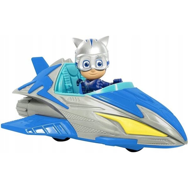 PJ Masks Sternfahrzeug mit Catboy-Figur und blauem Auto 19 cm